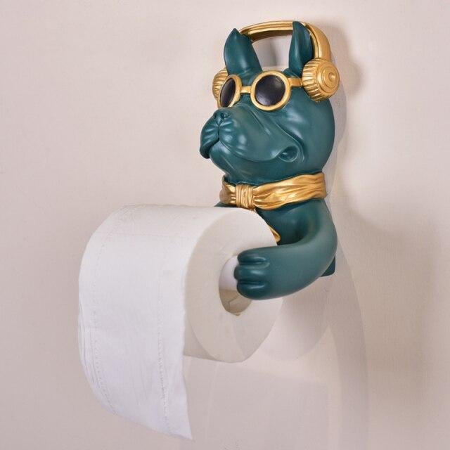 Helm hond toiletpapier houder