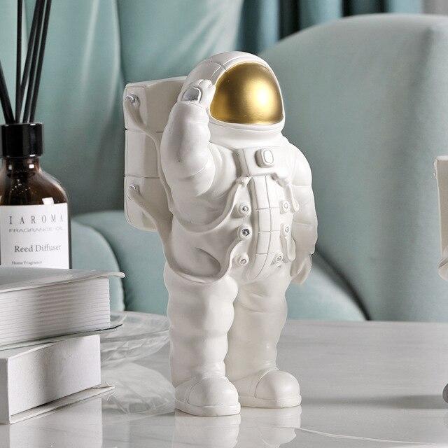 Wit astronaut standbeeld