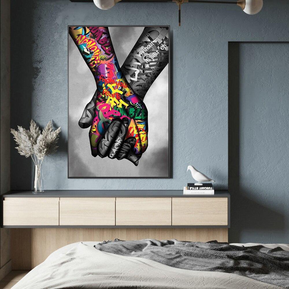 Wandbild Hand Graffiti