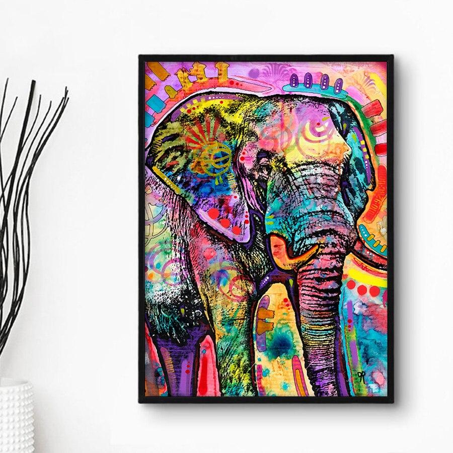 Wandbild Elefant Farbe