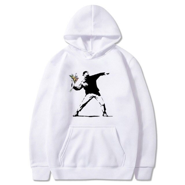 Sweatshirt Banksy Blumenwerfer