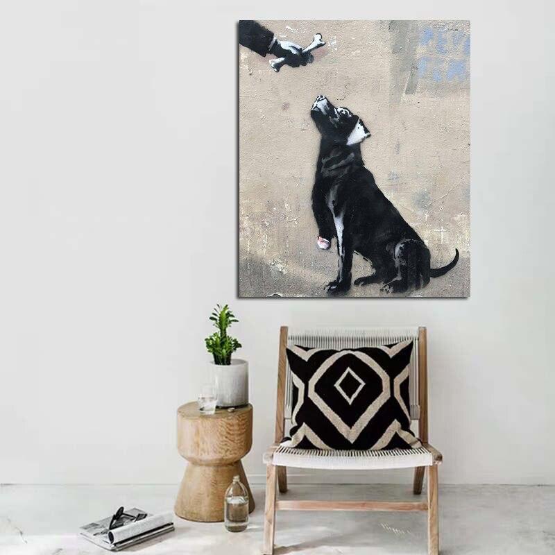 Banksy schilderij hond