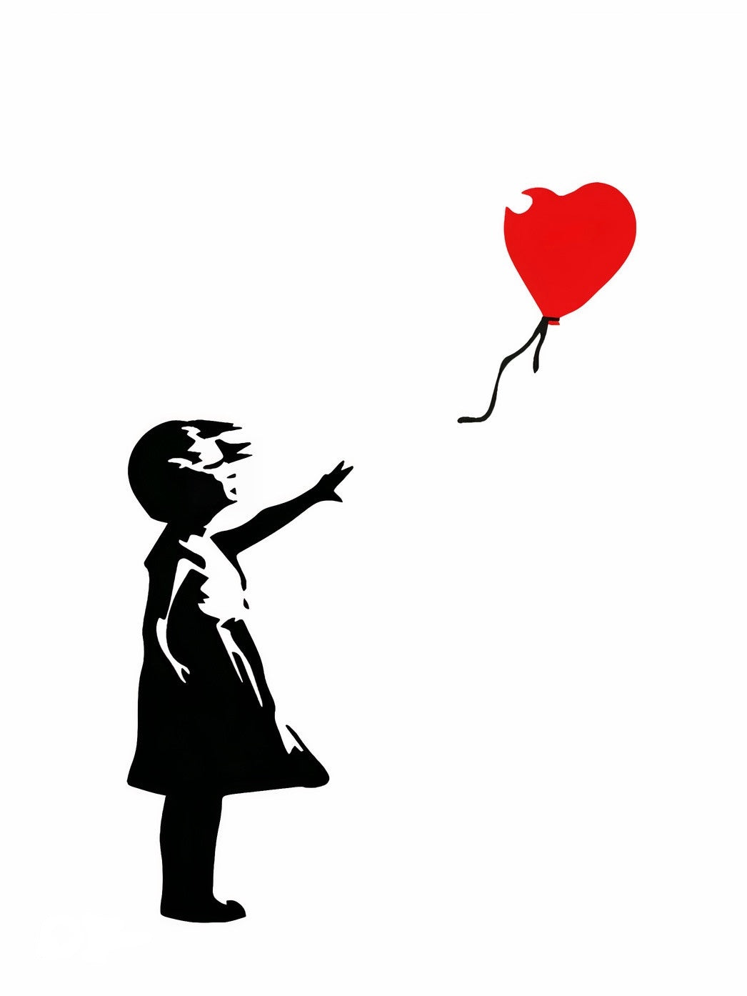 Malowanie Banksy dziewczyna czerwony balon