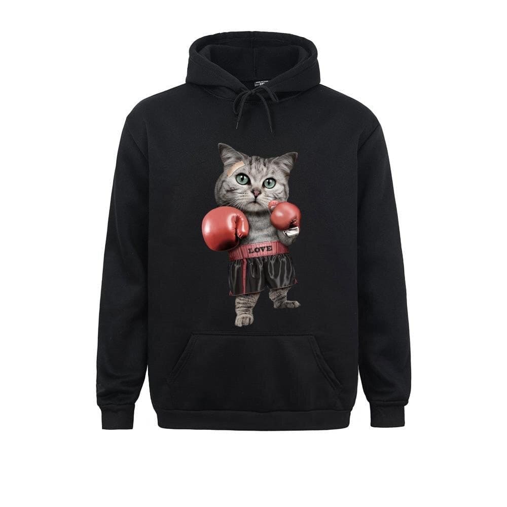 Sweatshirt med boxerkatt