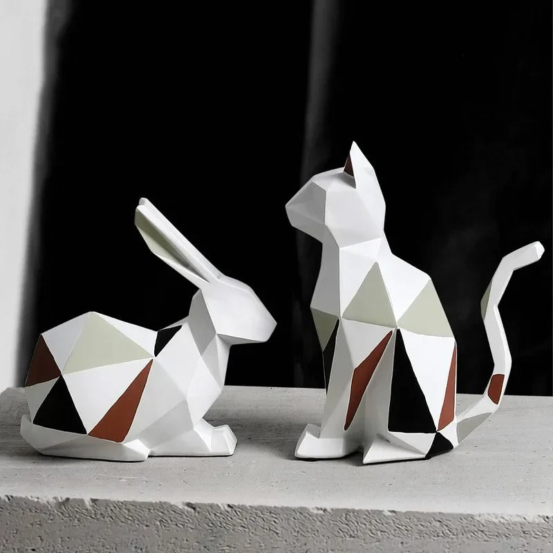 Origami-Hasen-Statue