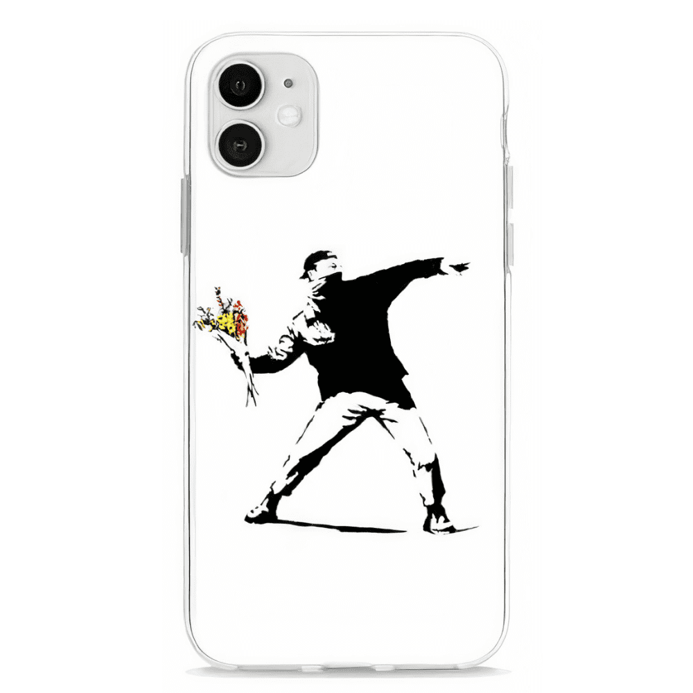 Cover Banksy Blumenwerfer (iphone)