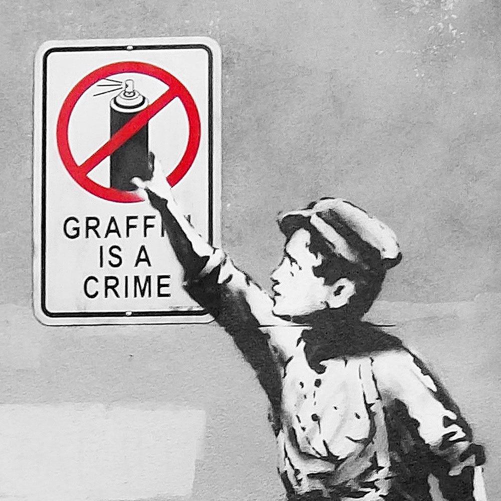 Gemälde Banksy graffiti is a crime