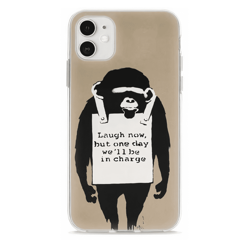 Banksy aap hoesje (iphone)