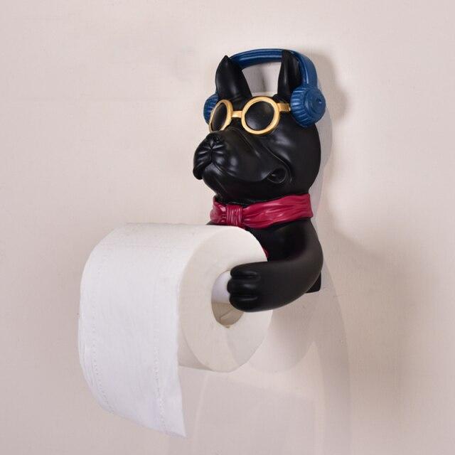 Helm hond toiletpapier houder