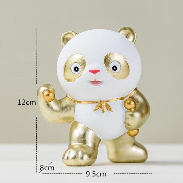 Statue Goldener Panda