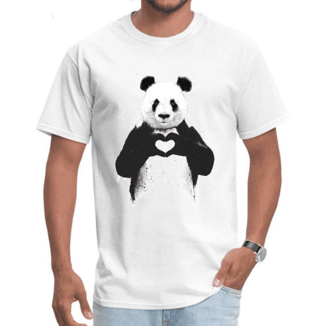 Banksy panda hart t-shirt