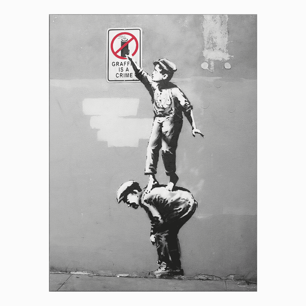 Banksy-graffiti är ett brott