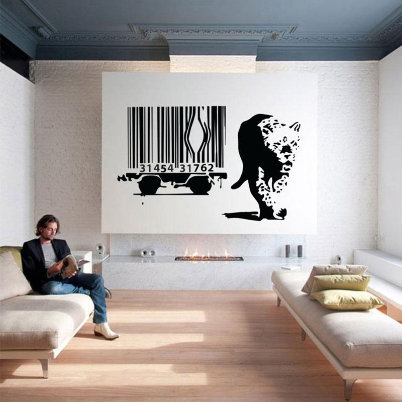 Banksy luipaard sticker