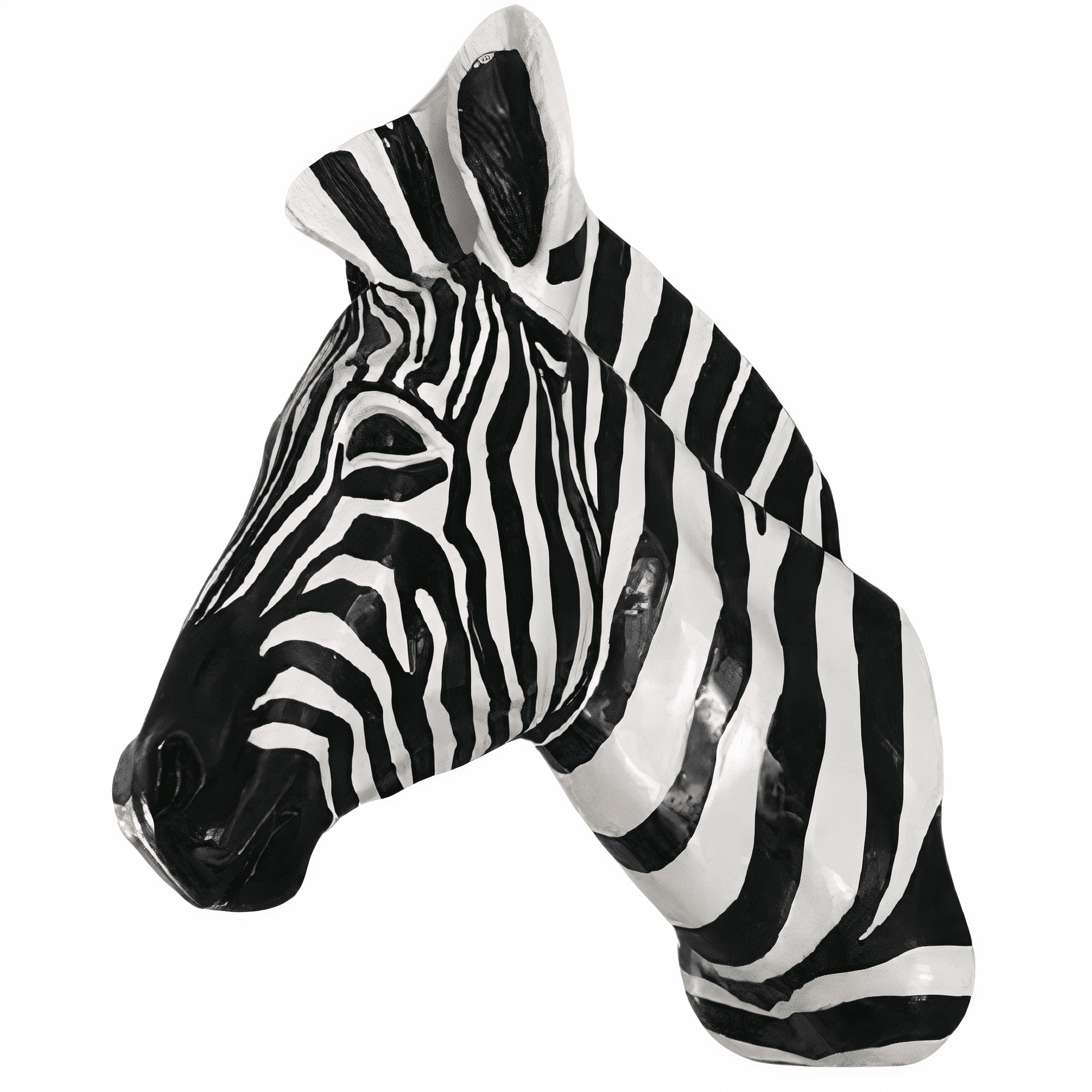 Staty av zebrahuvud