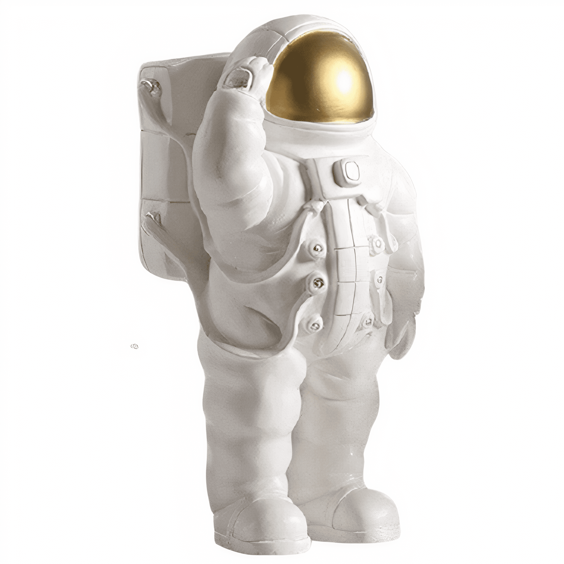 Weiße Astronautenstatue