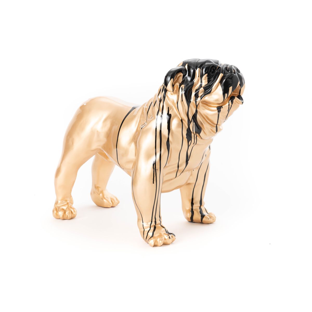 Gouden buldog standbeeld