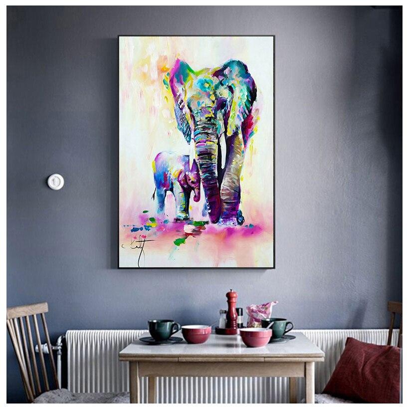 Familjebild av elefant