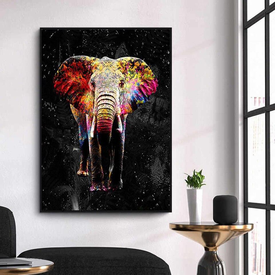 Canvas schilderij olifant