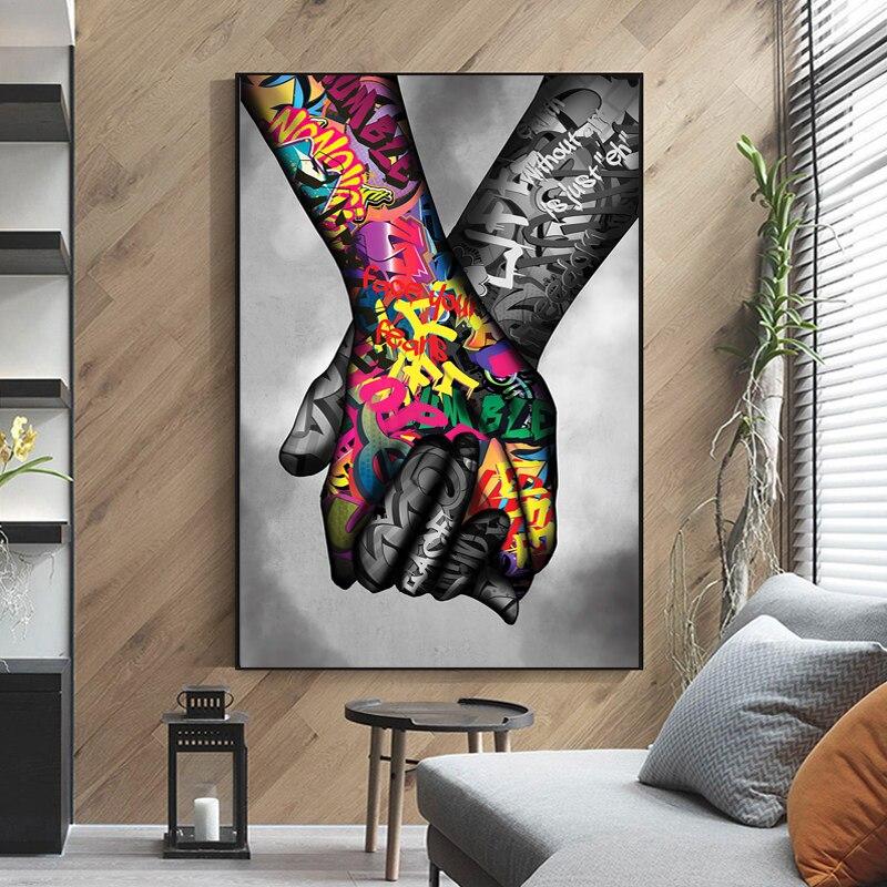 Wandbild Hand Graffiti