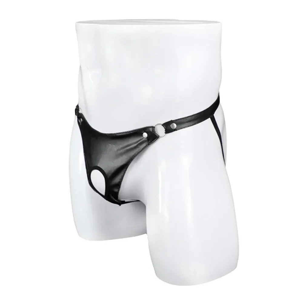Jockstrap för män i imitationsläder