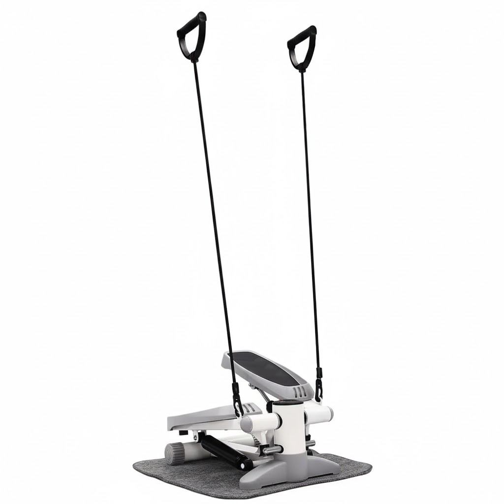 Swing stepper 150 kg med LCD-skärm – kompakt träningsredskap för hemmet