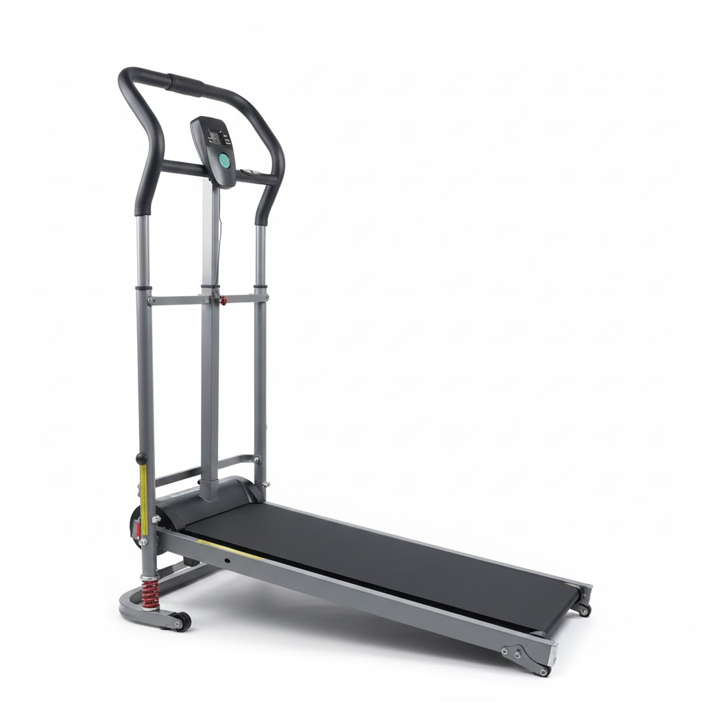 Fällbar mekanisk löpband – Lutning 3°/7° för sportig promenad hemma