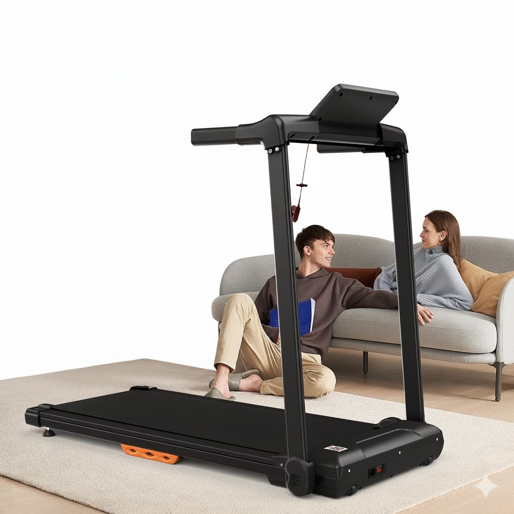 Löpband JK1601 – 12 km/h, hopfällbart med APP & dämpning för löpning hemma