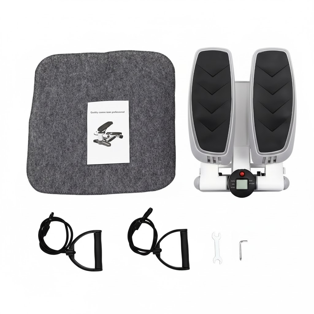 Swing stepper 150 kg med LCD-skärm – kompakt träningsredskap för hemmet