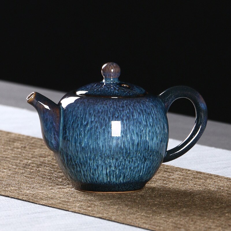 Mėlynas keraminis arbatinukas 320 ml