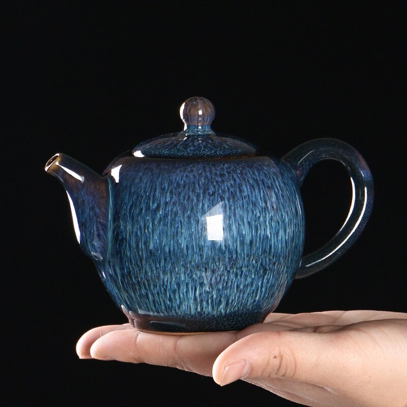 Mėlynas keraminis arbatinukas 320 ml