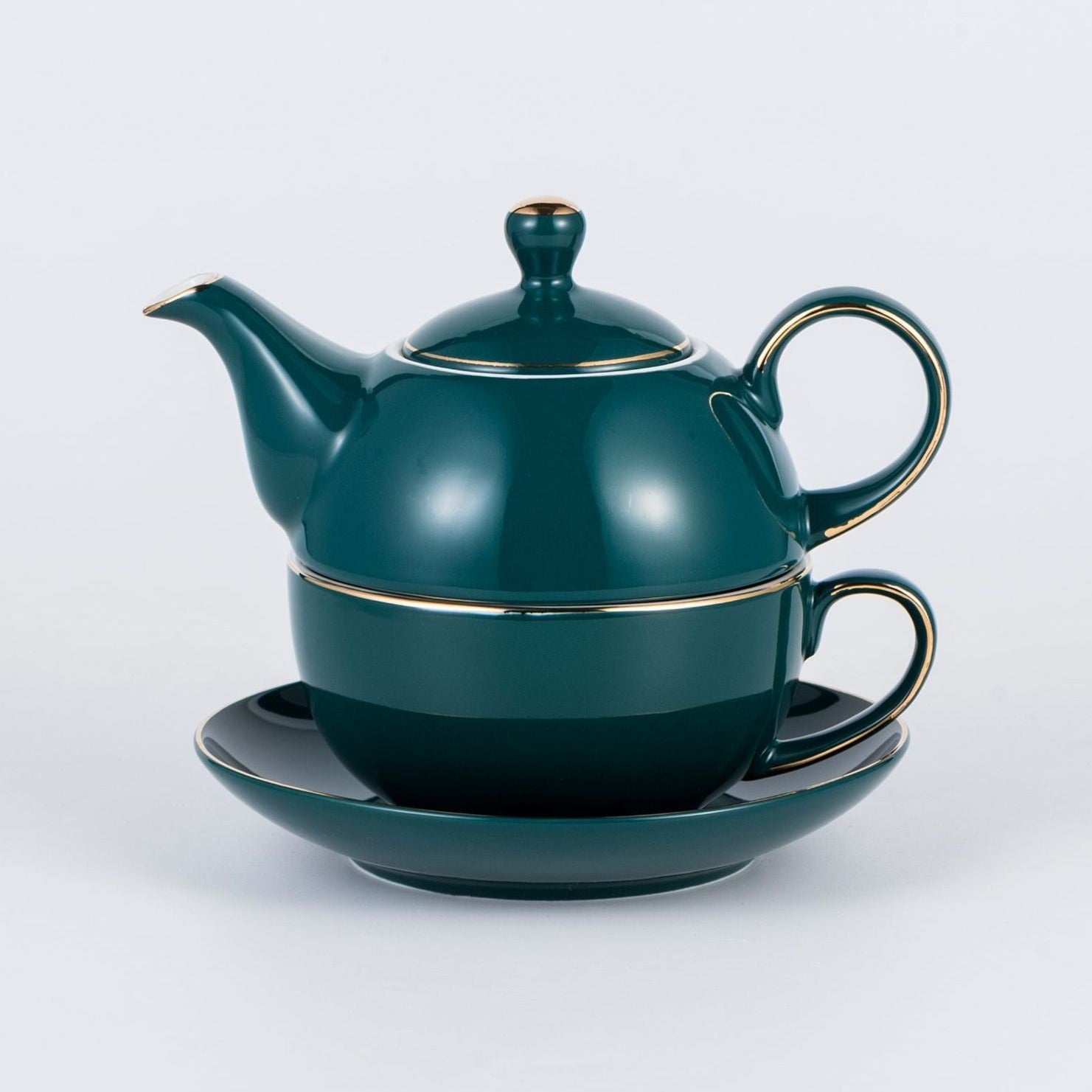 Individualus porcelianinis arbatinukas su puodeliu 420 ml