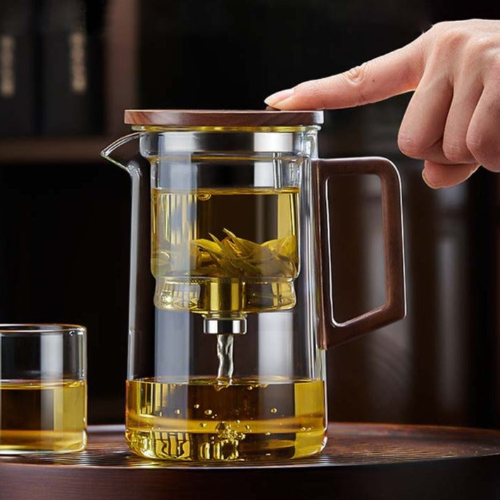 Üveg teáskanna üvegből készült befőttesüveggel 750ml