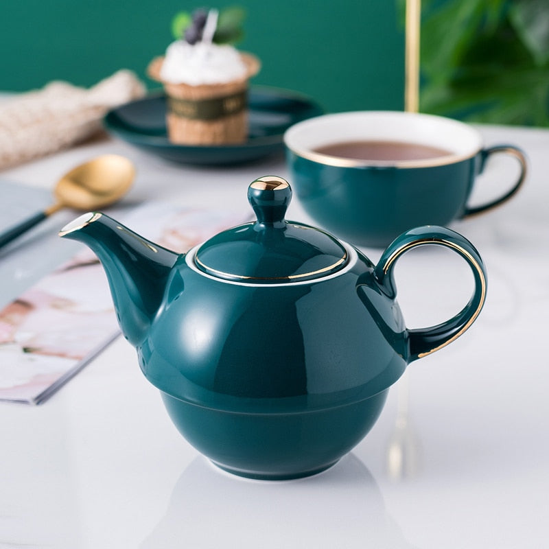 Individualus porcelianinis arbatinukas su puodeliu 420 ml