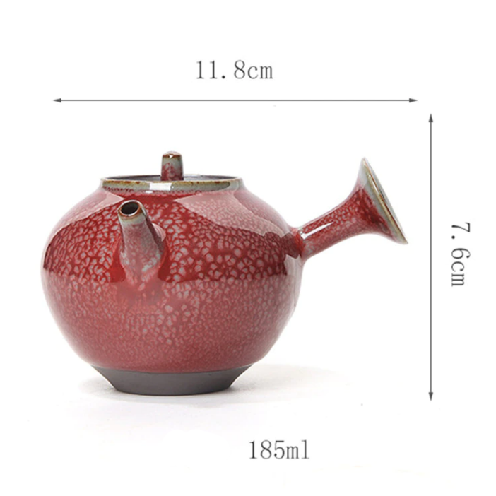 Japoniškas Kyusu porcelianinis arbatinukas 185ml
