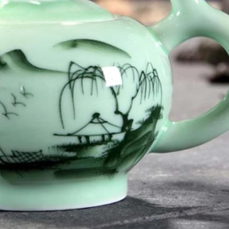Žalias Celadono kiniško porceliano arbatinukas 220 ml
