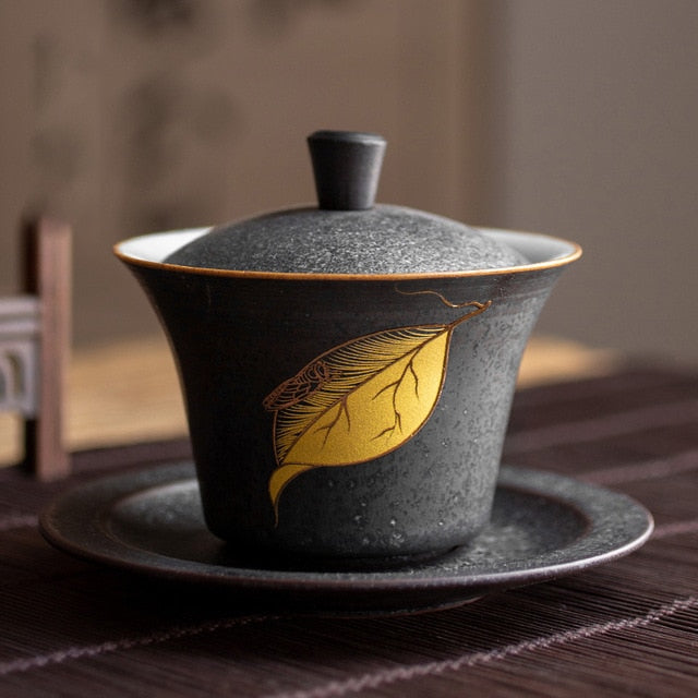 Keraminis kiniškas arbatinukas ir puodelis 130ml