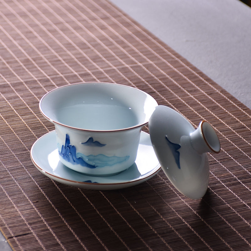 Kiniškas arbatinukas su dangteliu 150ml