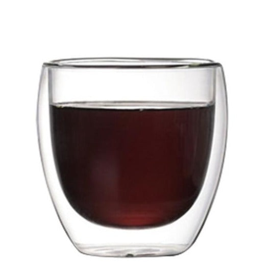 Dvigubų sienelių stiklinis puodelis 80-450 ml