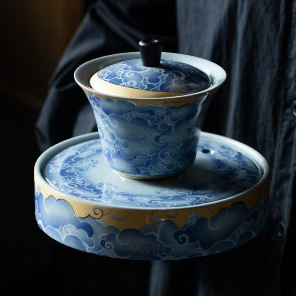 Gaiwan kinesisk tekanna +/- Chahai bricka 130 ml