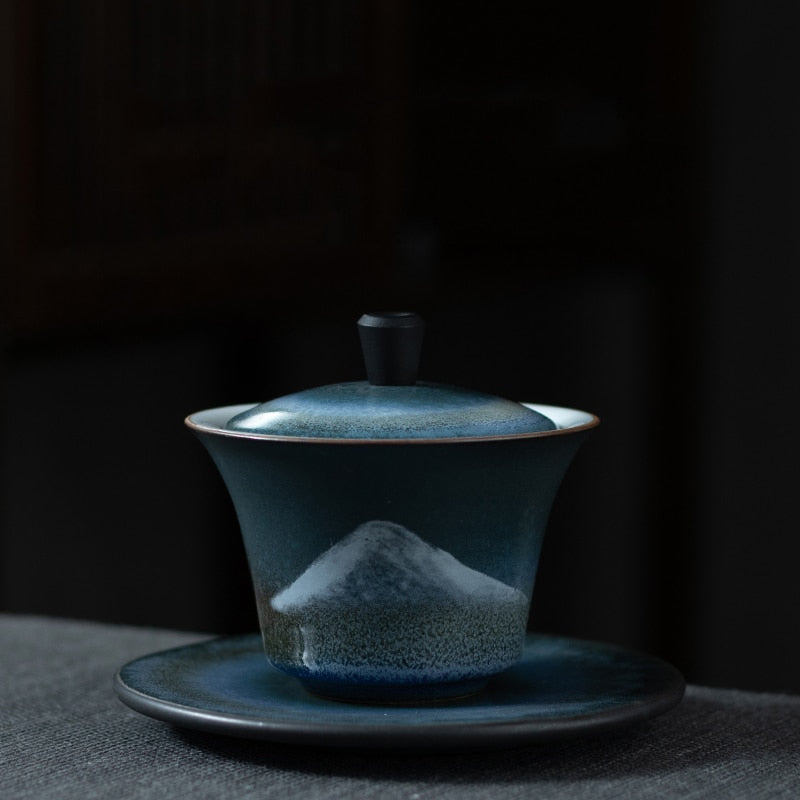 Kinų tapytas porcelianinis arbatinukas 140ml