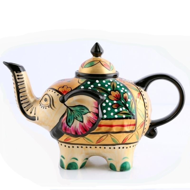Porcelianinis arbatinukas su drambliuku 800 ml