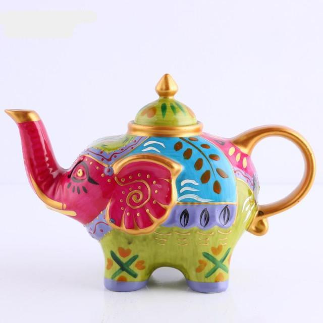 Rožinis dramblys Porcelianinis arbatinukas 800 ml