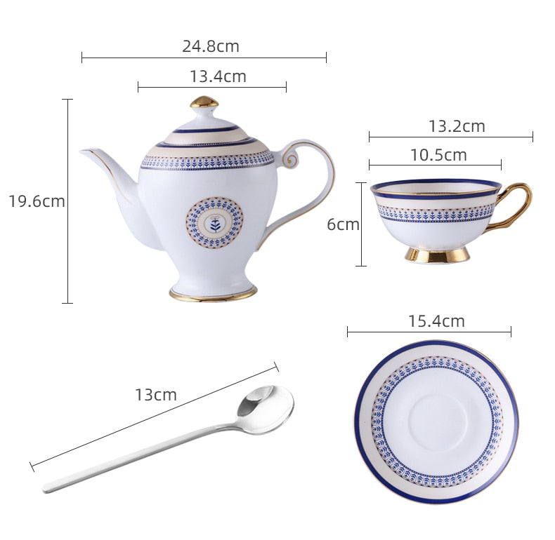 Angliškas porcelianinis arbatos servizas 1,1 l