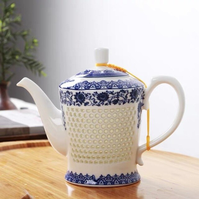 Kinų porcelianinis ryžių grūdų arbatinukas 600 ml