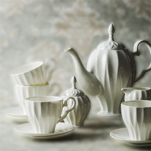 Porcelianinis arbatos servizas 6 asmenims 850ml-1,2L