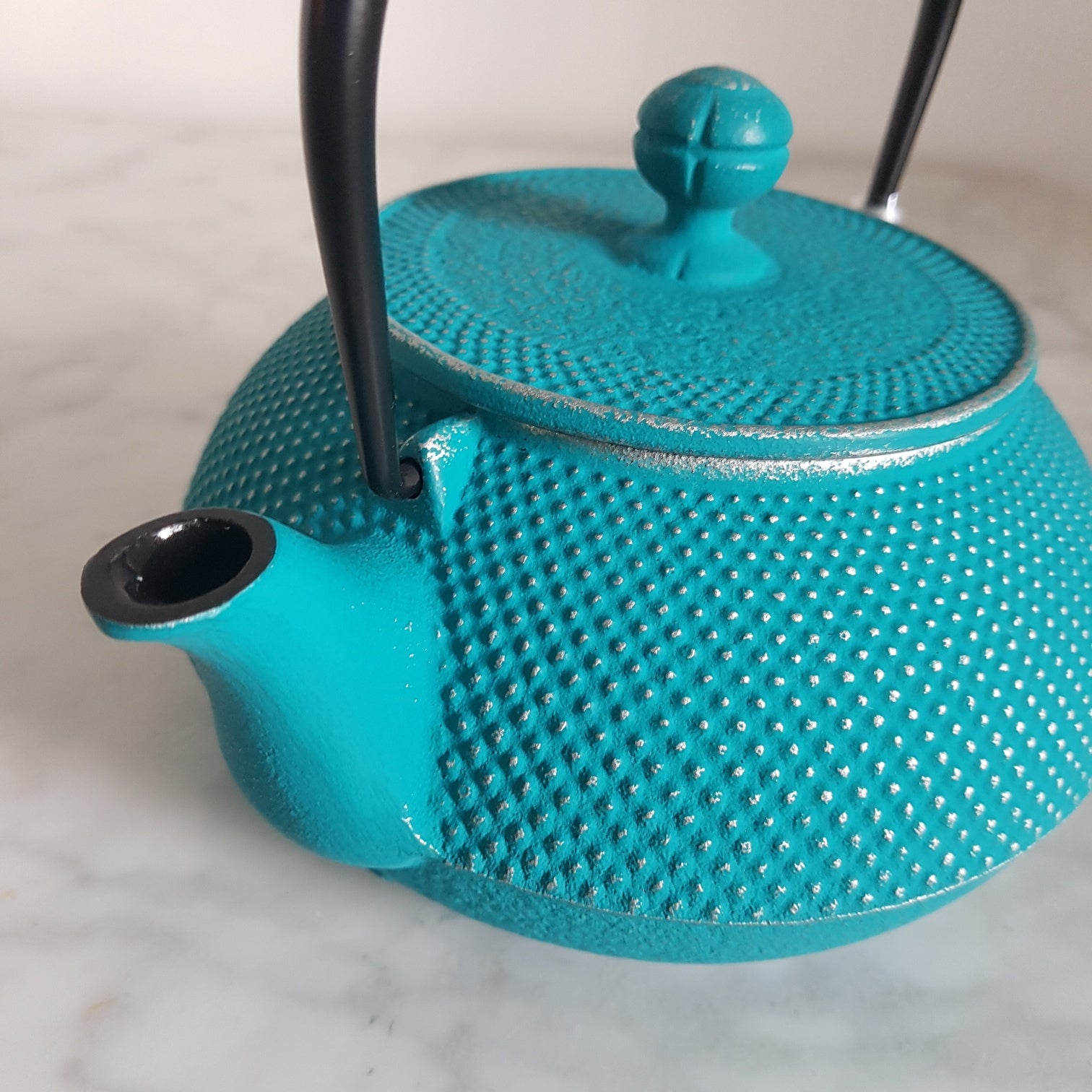 Turkio mėlynos spalvos Iwachu Arare 900 ml ketaus arbatinukas