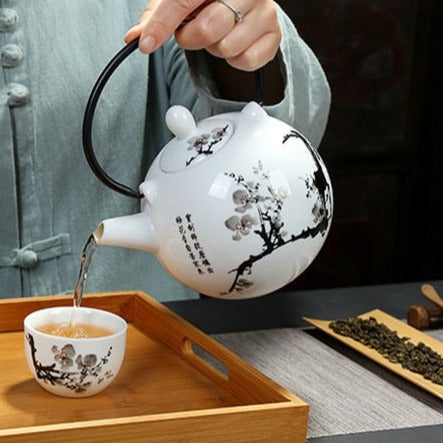 Japoniško rašto porcelianinis arbatinukas 800 ml