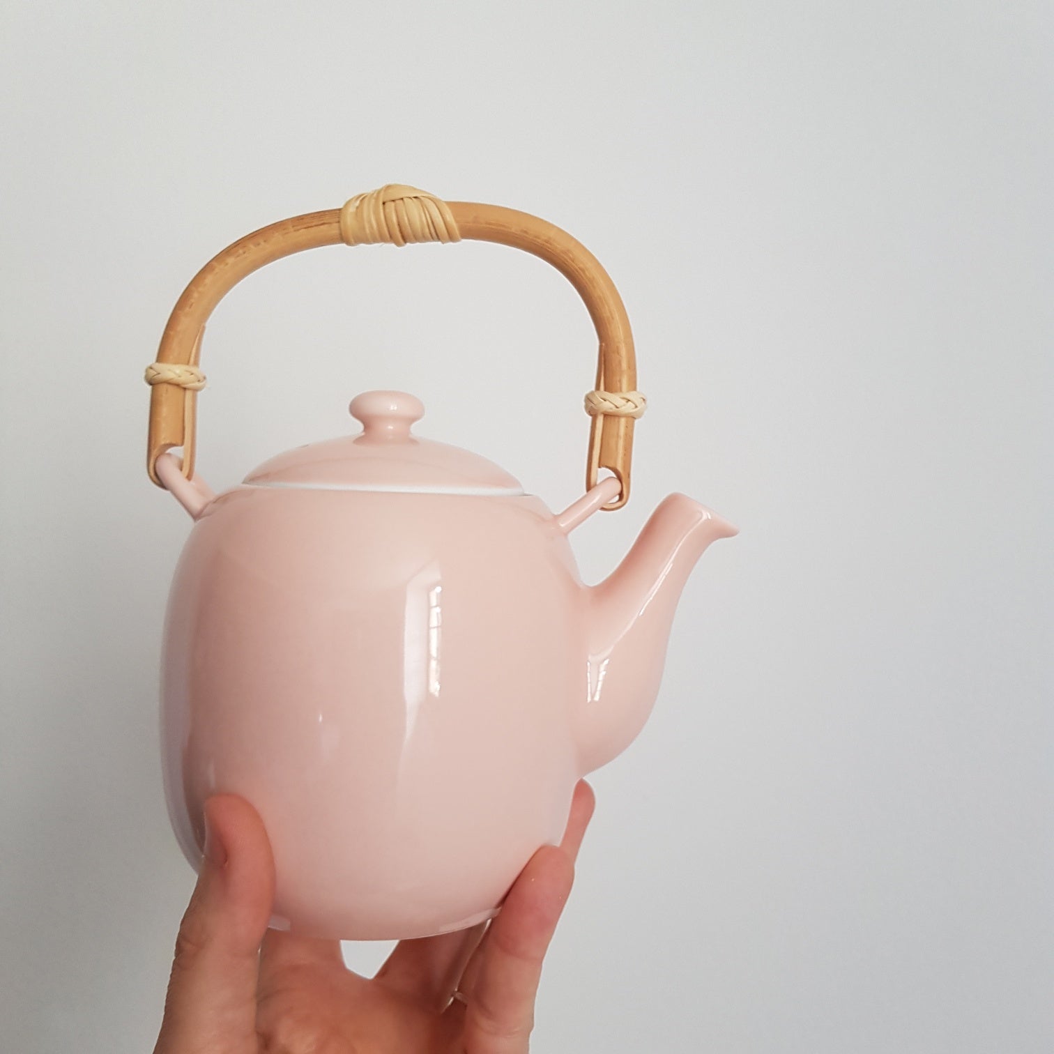Japán rózsaszín porcelán teáskanna 600ml