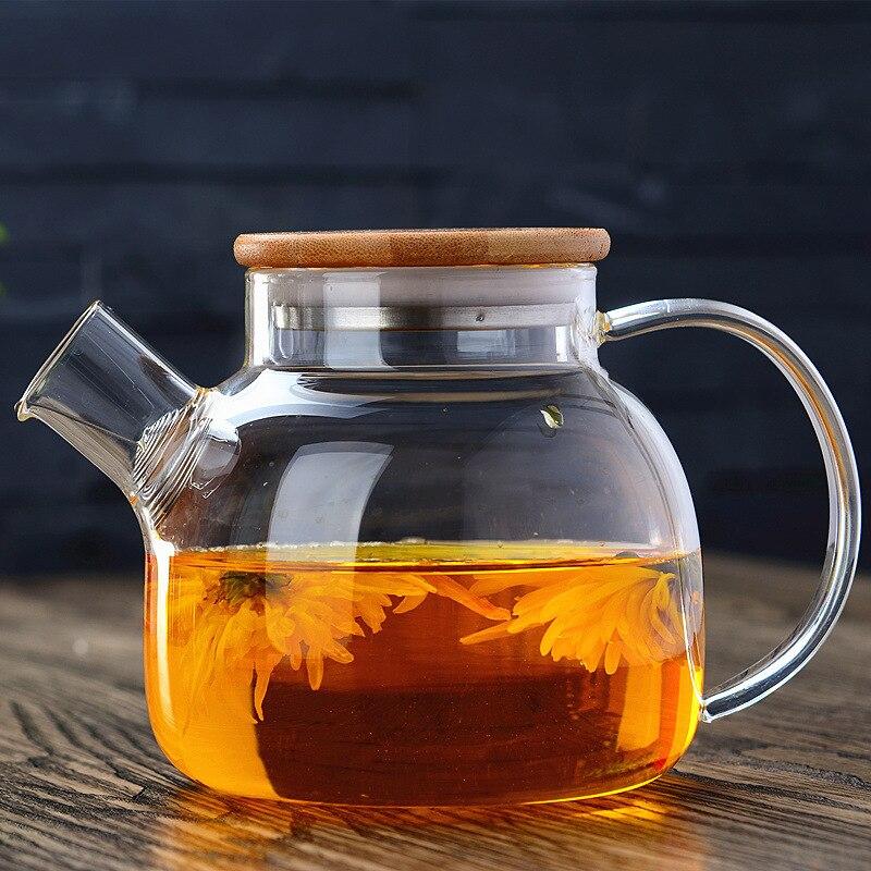 Üveg teáskanna teavirágokhoz 1L-1,8L