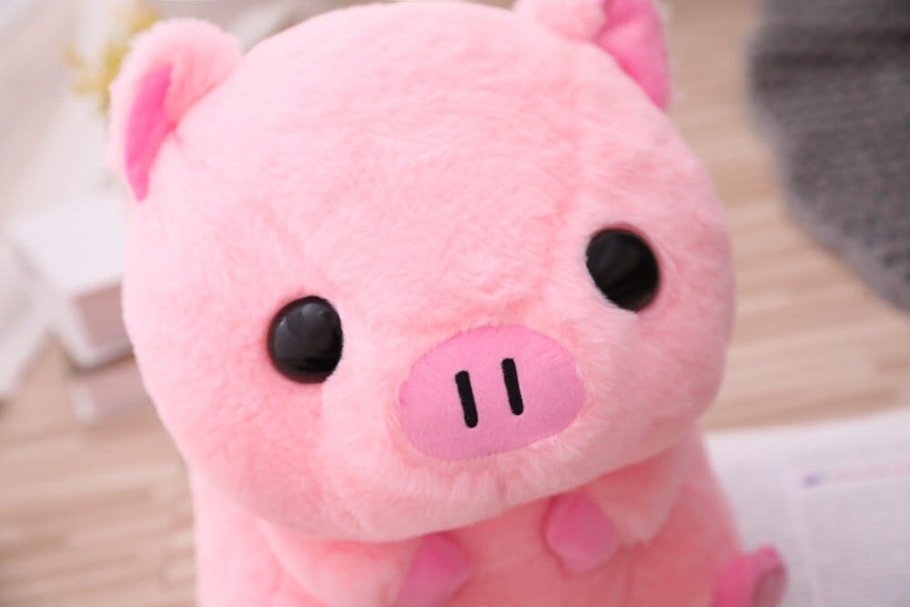 Peluche de porco cor-de-rosa
